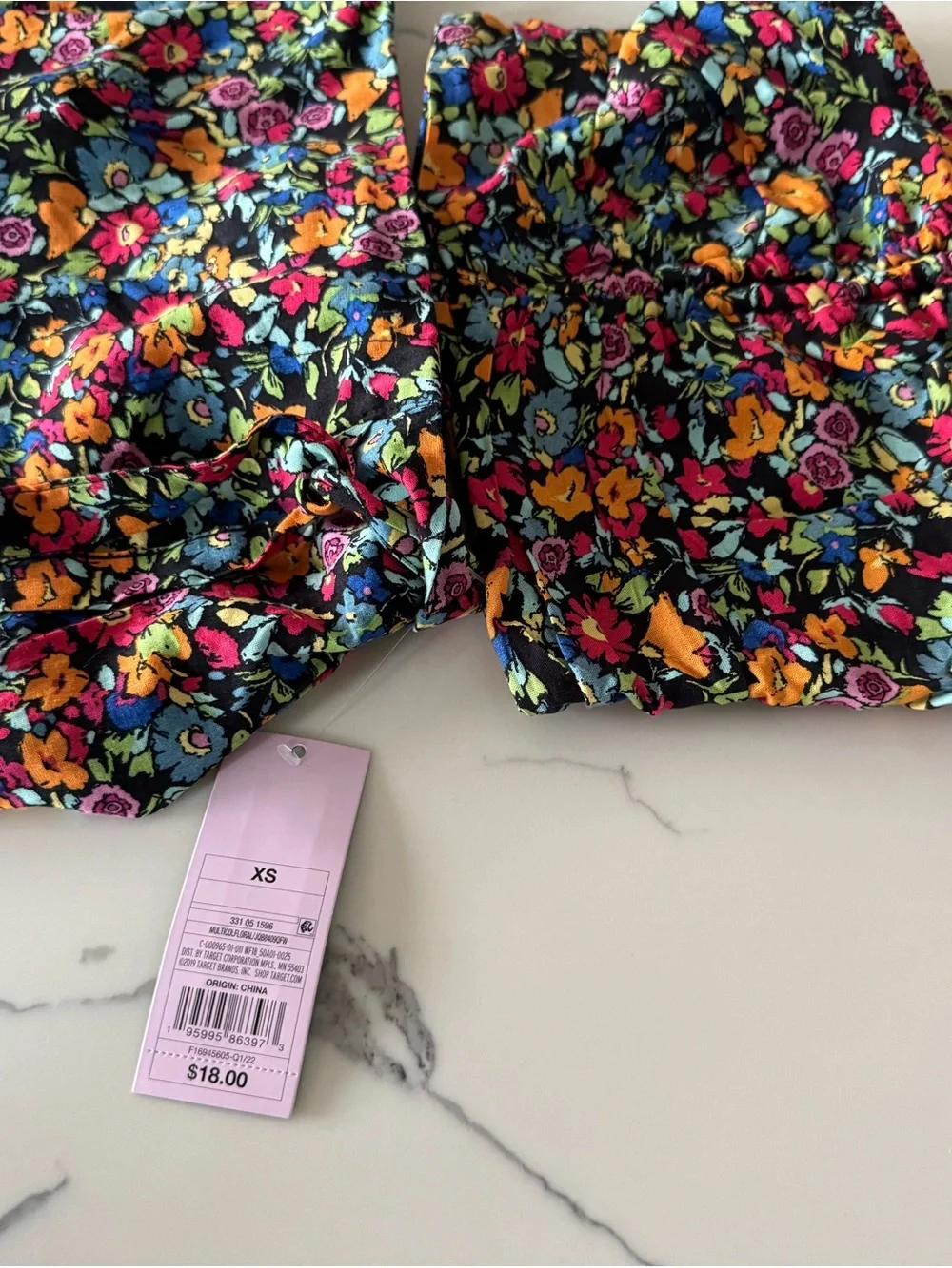 NWT Wild Fable Floral Halter Crop Top & Wrap Mini Skirt Set XS